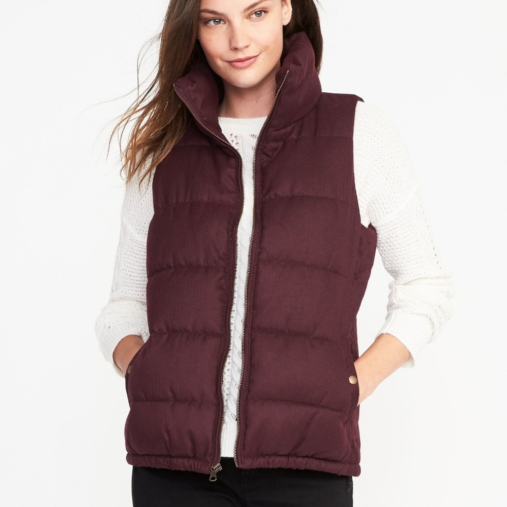 Old Navy Wine Puffer Vest